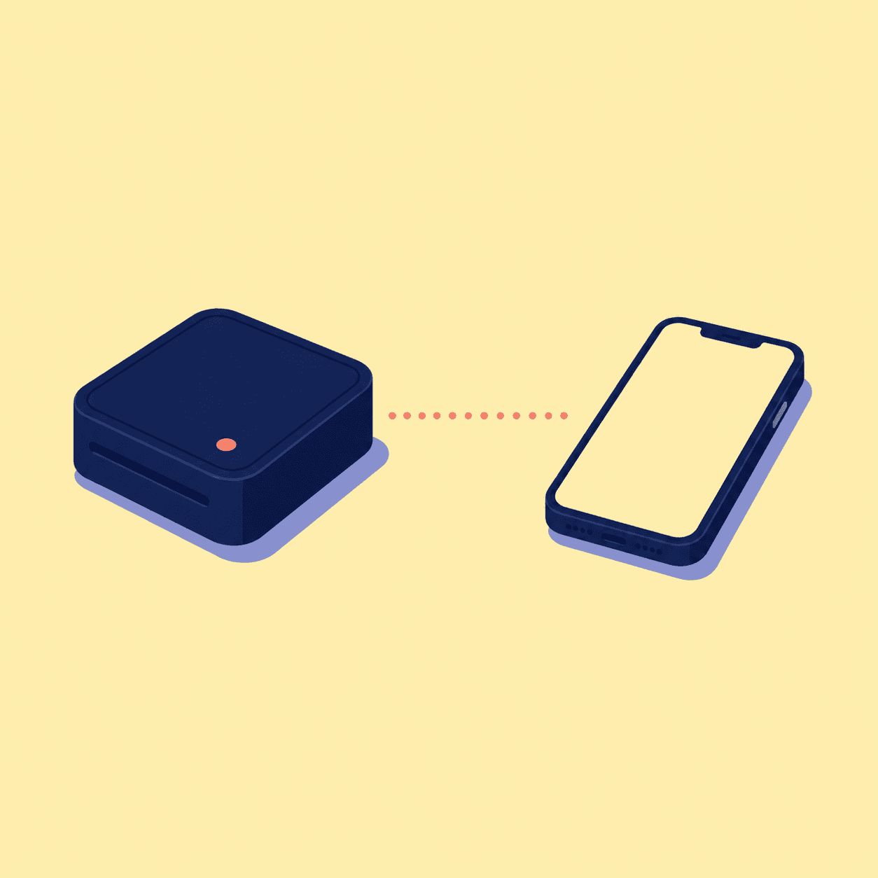 Onslip-kassa med köksdisplay, lagervarning och matsvinnstrend — illustration